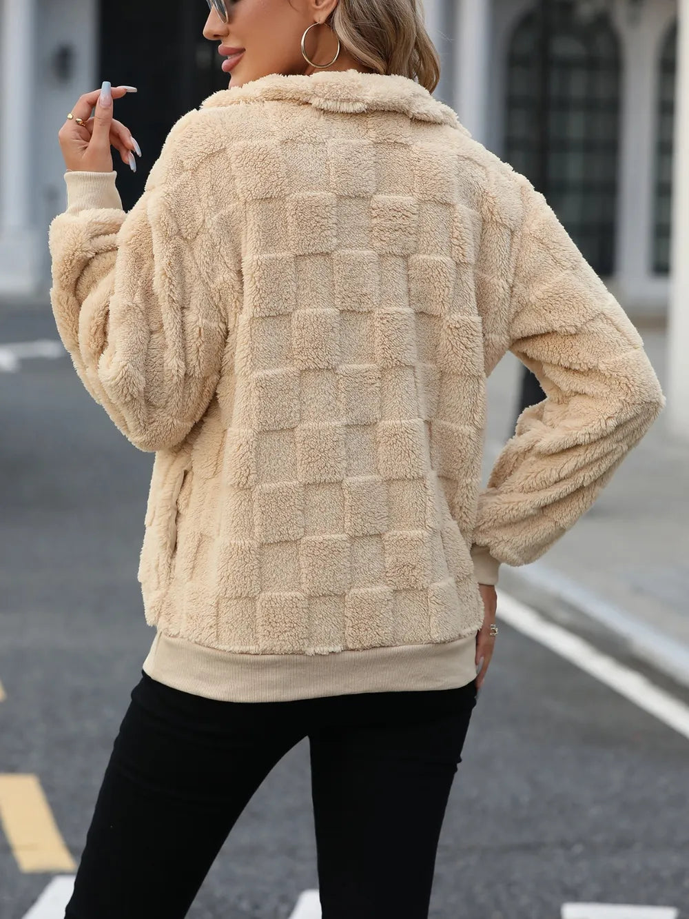 Quarter Zip Long Sleeve Sweatshirt