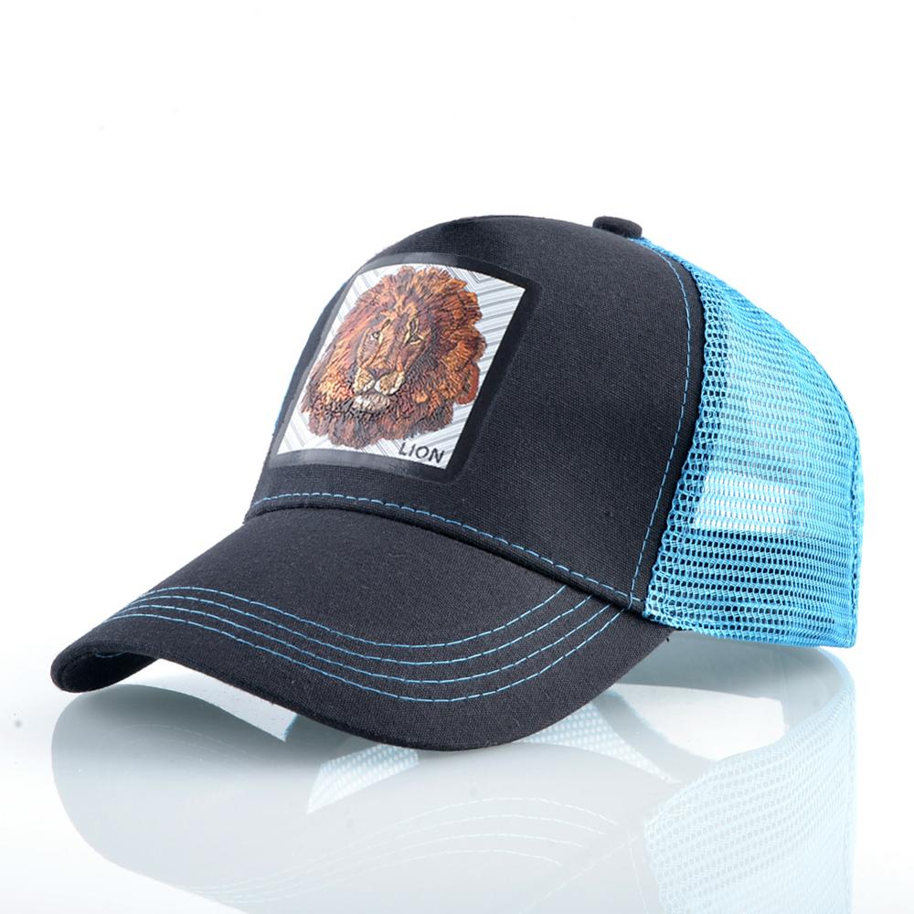 Breathable Mesh Baseball Cap Men Women Fashion Trucker Caps Snapback Hip Hop Baseball Hat With Lion Patck Streetwear Visor Hats - Ramm Clothing Ink