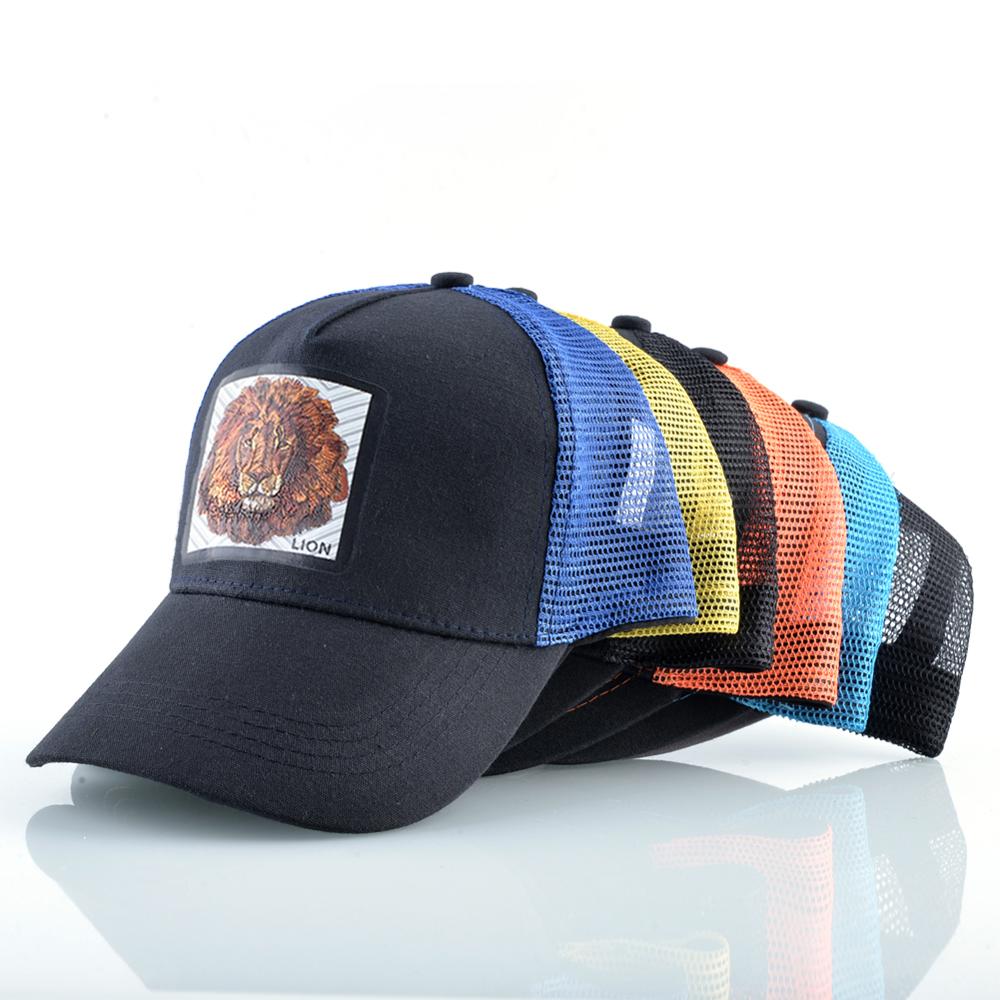 Breathable Mesh Baseball Cap Men Women Fashion Trucker Caps Snapback Hip Hop Baseball Hat With Lion Patck Streetwear Visor Hats - Ramm Clothing Ink