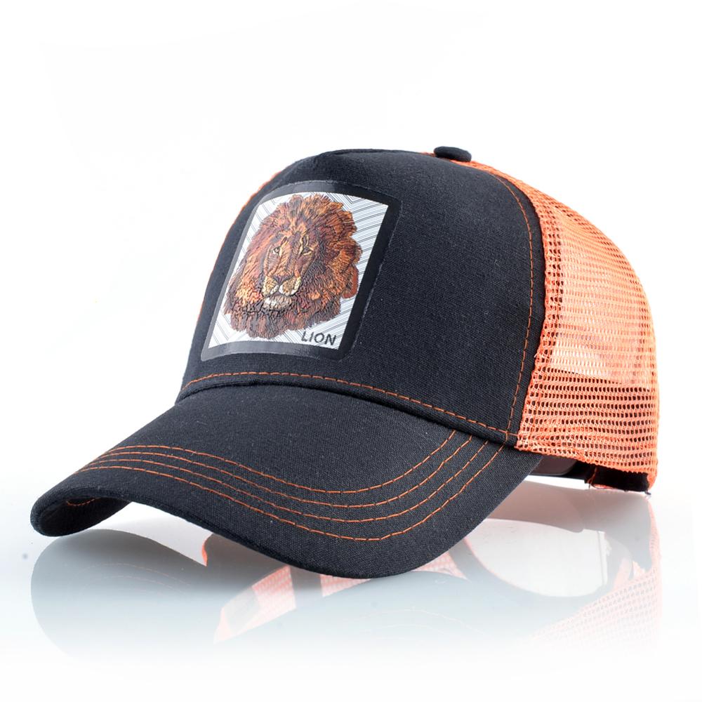 Breathable Mesh Baseball Cap Men Women Fashion Trucker Caps Snapback Hip Hop Baseball Hat With Lion Patck Streetwear Visor Hats - Ramm Clothing Ink