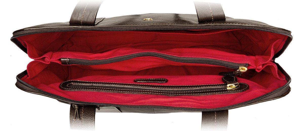 Cerys Leather Multi - Compartment Tote - Ramm Clothing Ink