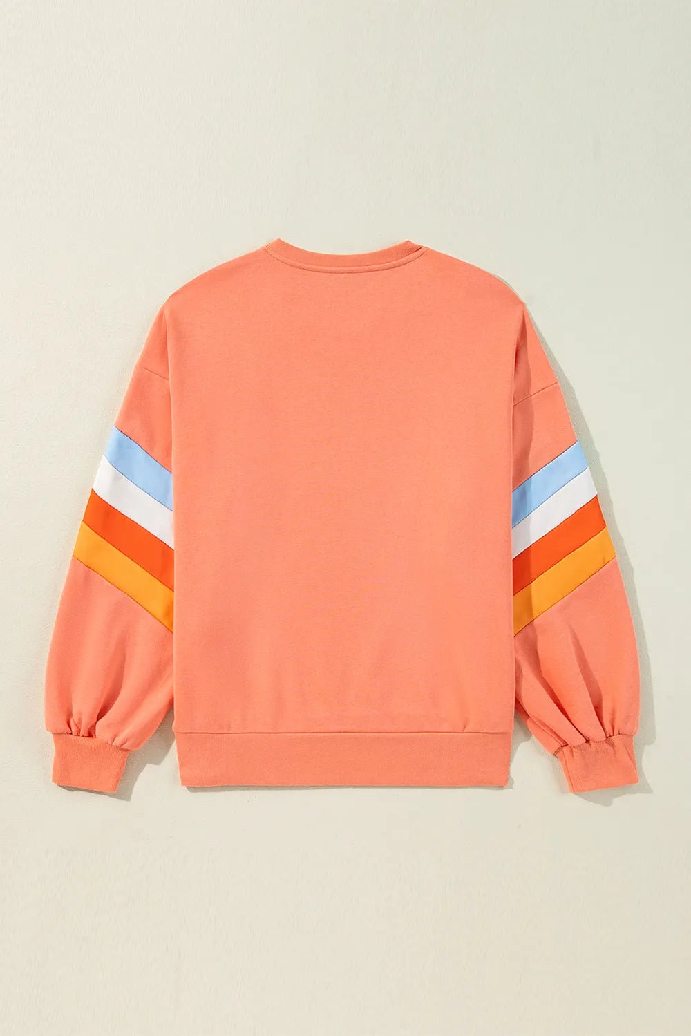 Contrast Round Neck Long Sleeve Sweatshirt - Ramm Clothing Ink