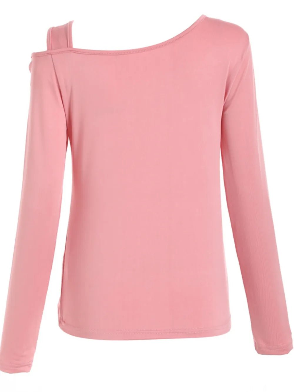 Cutout Asymmetrical Neck Long Sleeve T-Shirt - Ramm Clothing Ink