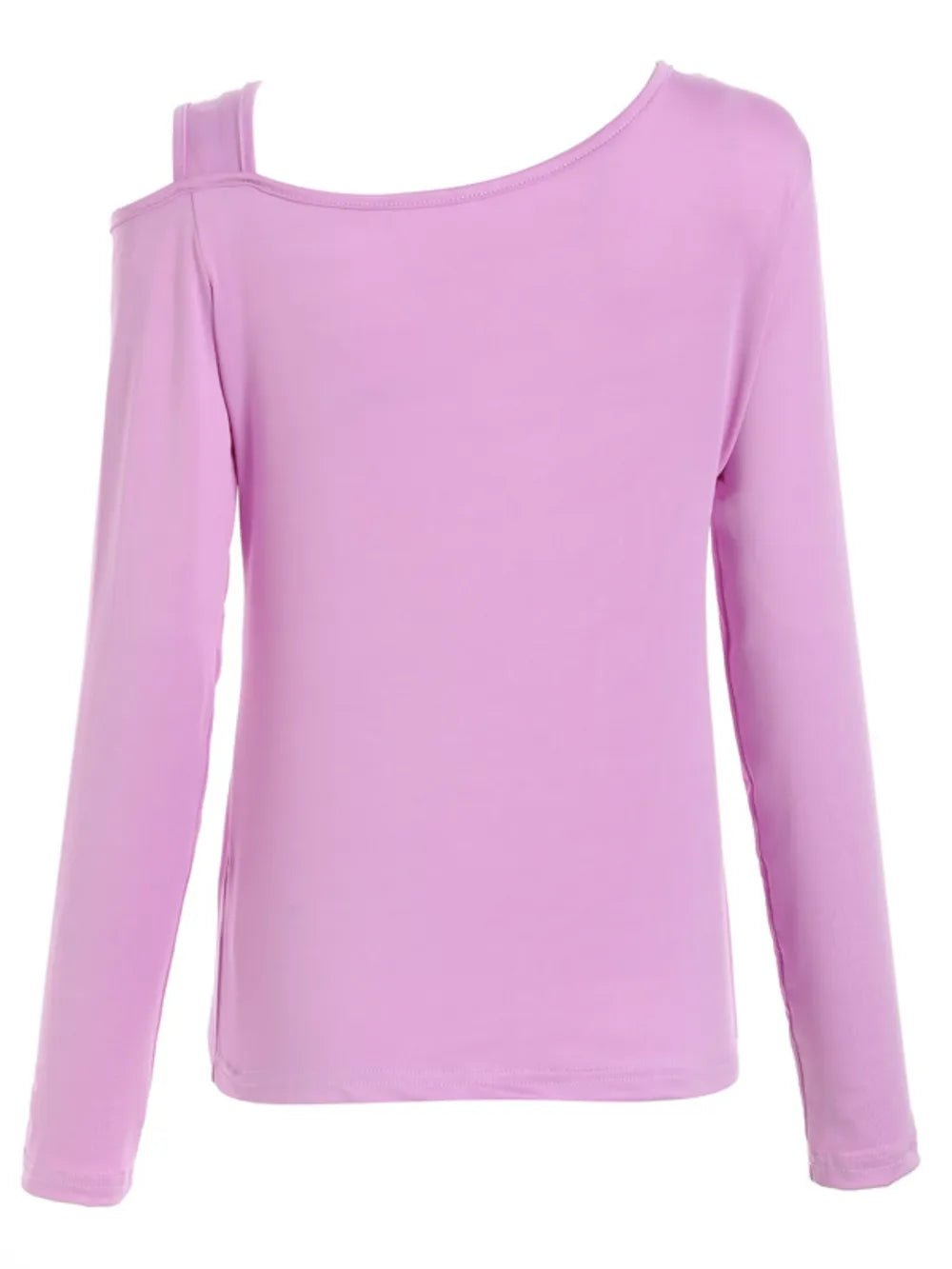 Cutout Asymmetrical Neck Long Sleeve T-Shirt - Ramm Clothing Ink