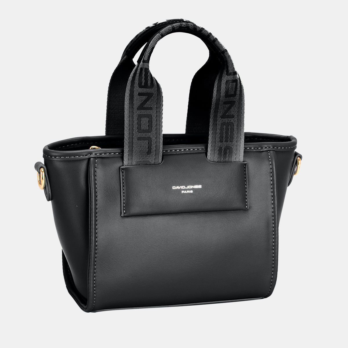 David Jones Small Handbag with Embossed Pattern Handles - Ramm Clothing Ink