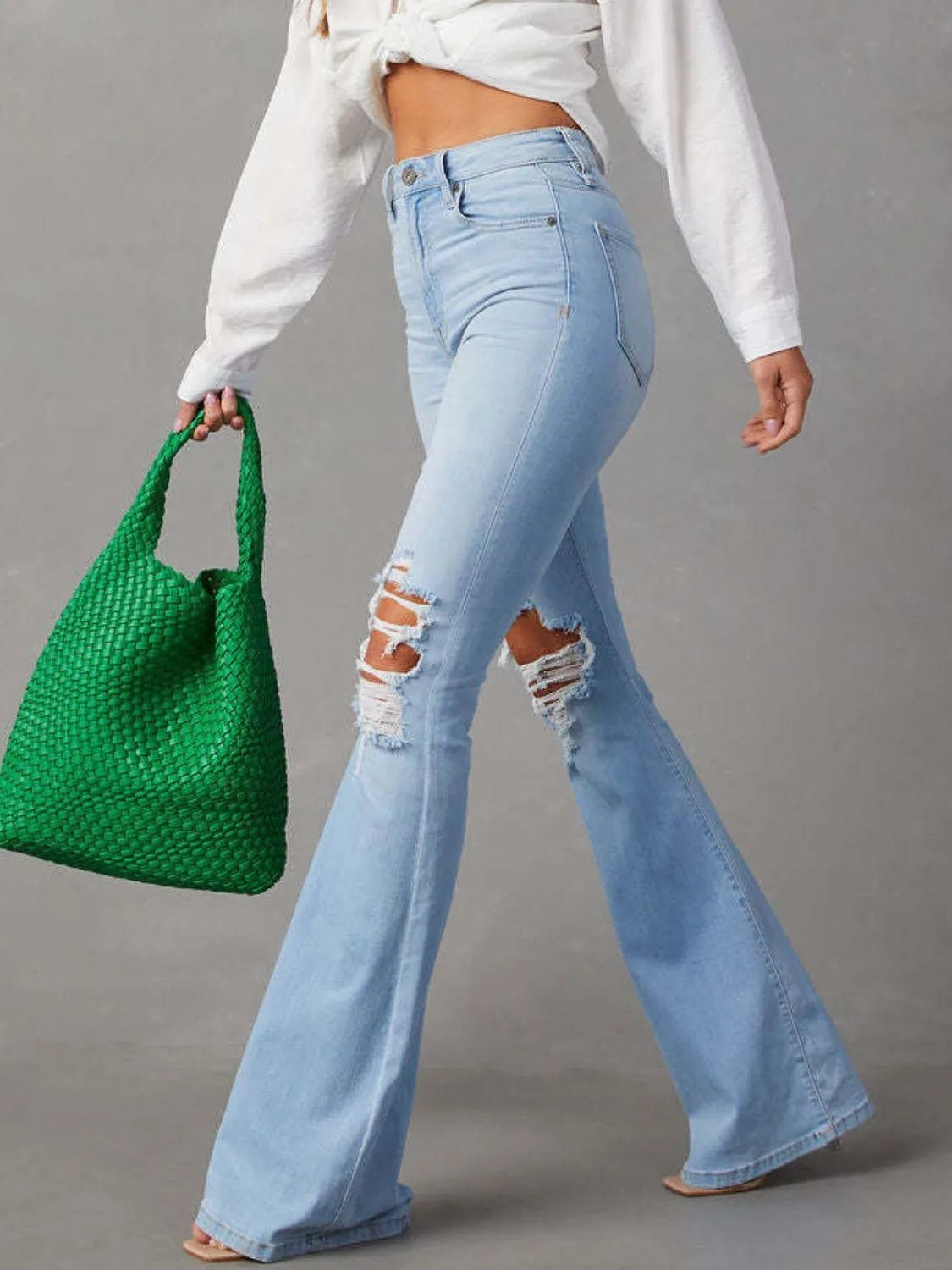 Distressed Jeans with Pockets - Ramm Clothing Ink