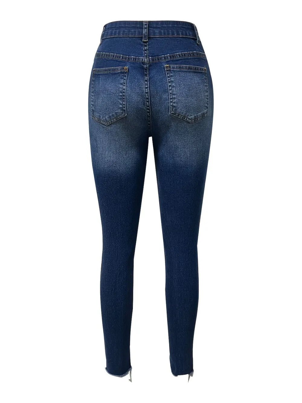 Distressed Skinny Jeans with Pockets - Ramm Clothing Ink