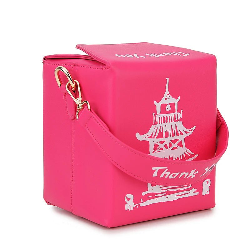 ENJOININ Chinese Takeout Box Purse Pu Leather - Ramm Clothing Ink
