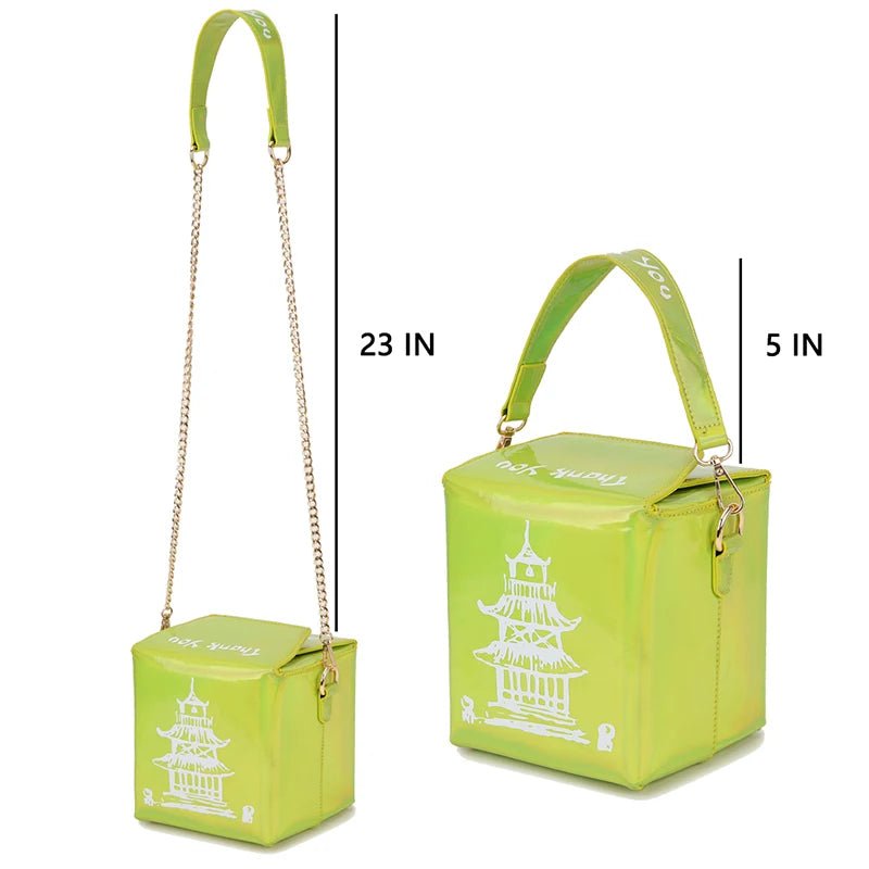 ENJOININ Chinese Takeout Box Purse Pu Leather - Ramm Clothing Ink