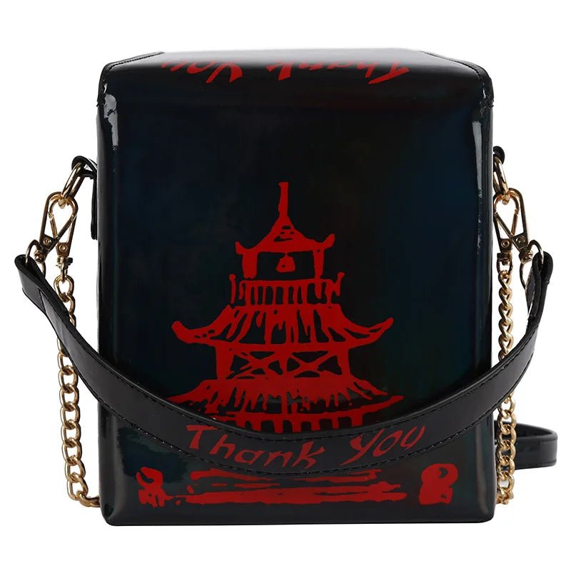 ENJOININ Chinese Takeout Box Purse Pu Leather - Ramm Clothing Ink