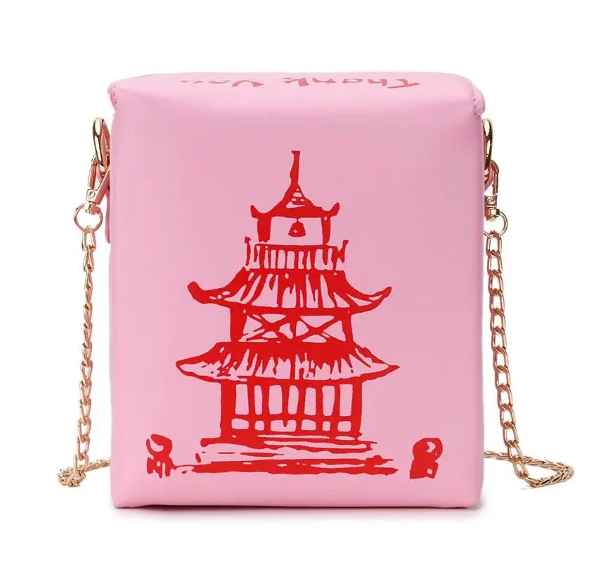 ENJOININ Chinese Takeout Box Purse Pu Leather - Ramm Clothing Ink