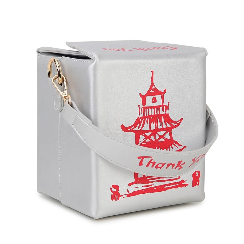ENJOININ Chinese Takeout Box Purse Pu Leather - Ramm Clothing Ink