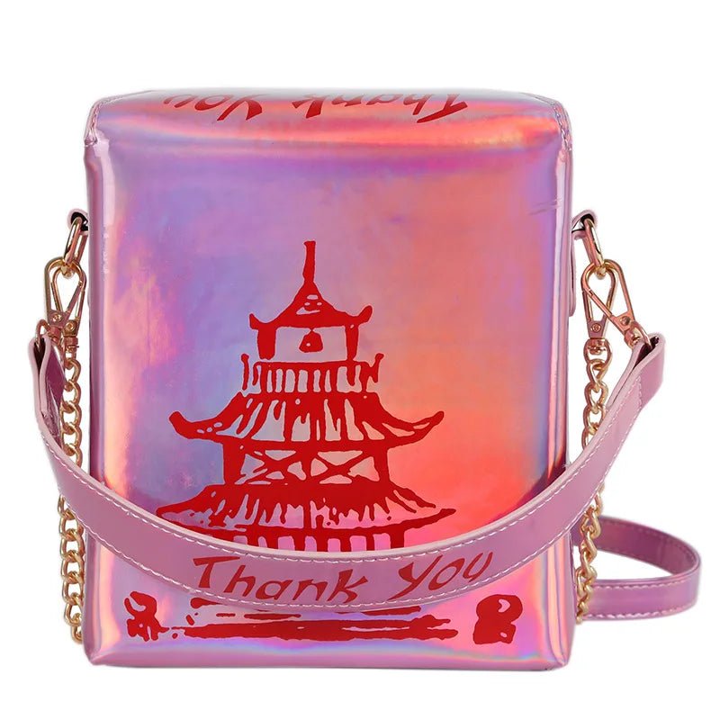 ENJOININ Chinese Takeout Box Purse Pu Leather - Ramm Clothing Ink
