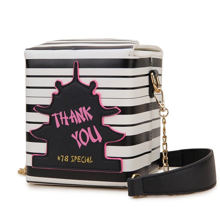 ENJOININ Chinese Takeout Box Purse Pu Leather - Ramm Clothing Ink