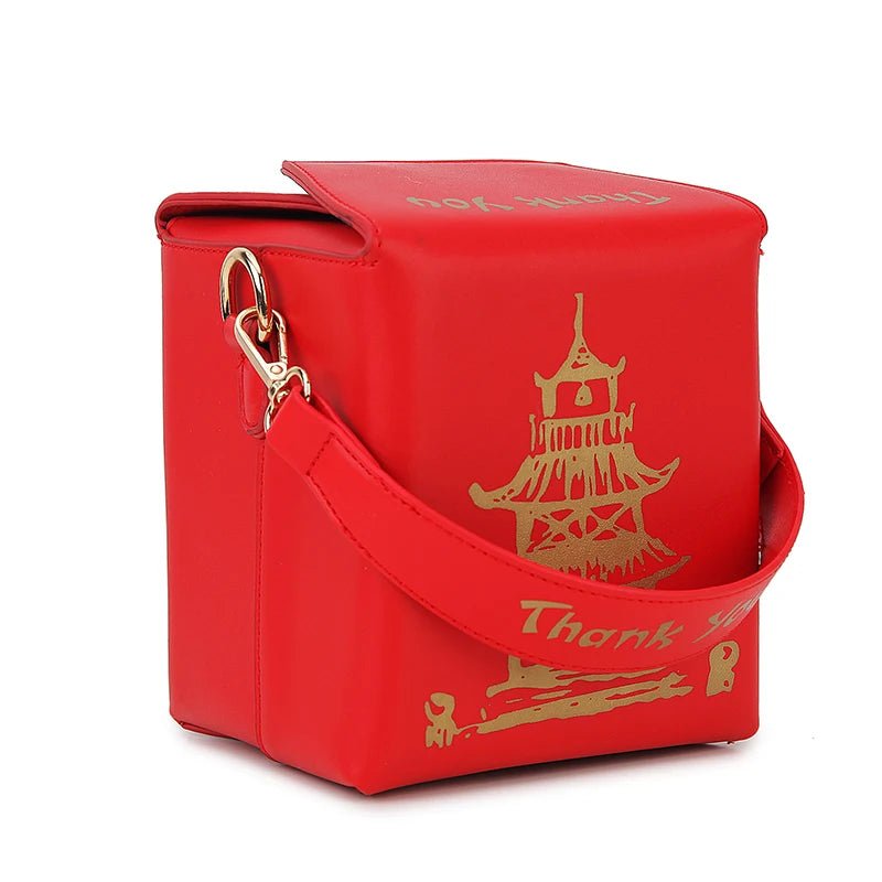 ENJOININ Chinese Takeout Box Purse Pu Leather - Ramm Clothing Ink