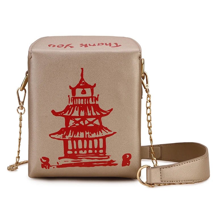 ENJOININ Chinese Takeout Box Purse Pu Leather - Ramm Clothing Ink