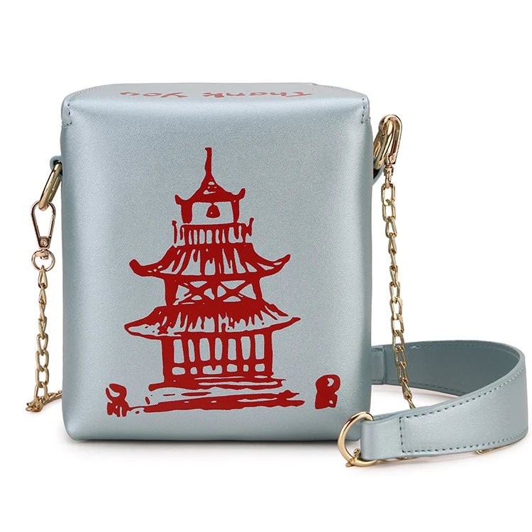 ENJOININ Chinese Takeout Box Purse Pu Leather - Ramm Clothing Ink