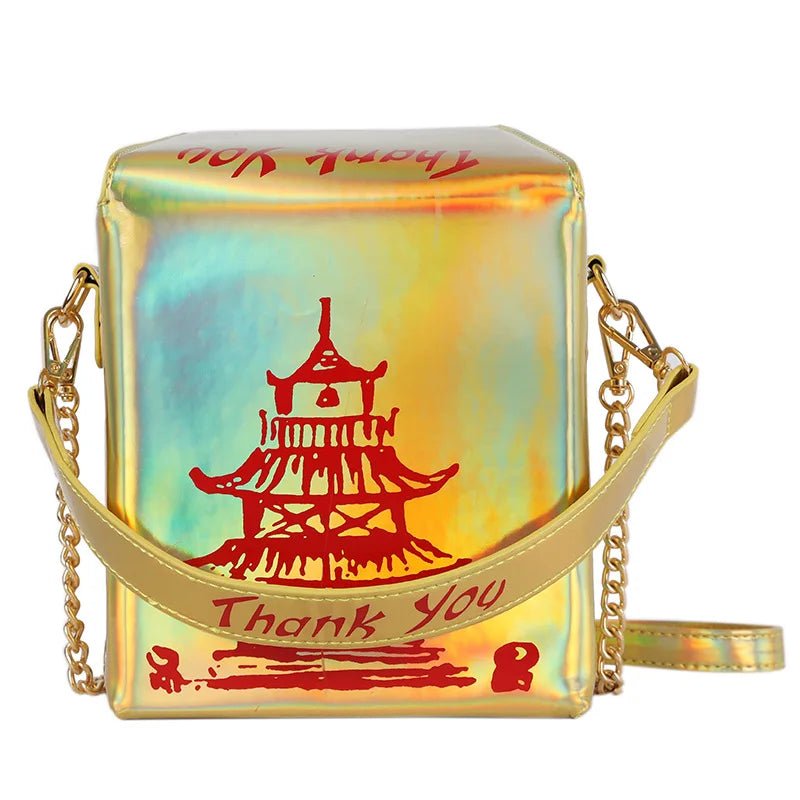 ENJOININ Chinese Takeout Box Purse Pu Leather - Ramm Clothing Ink