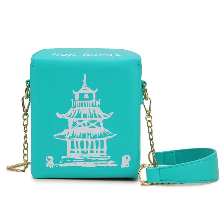 ENJOININ Chinese Takeout Box Purse Pu Leather - Ramm Clothing Ink