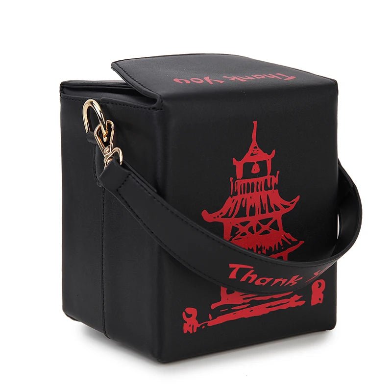 ENJOININ Chinese Takeout Box Purse Pu Leather - Ramm Clothing Ink