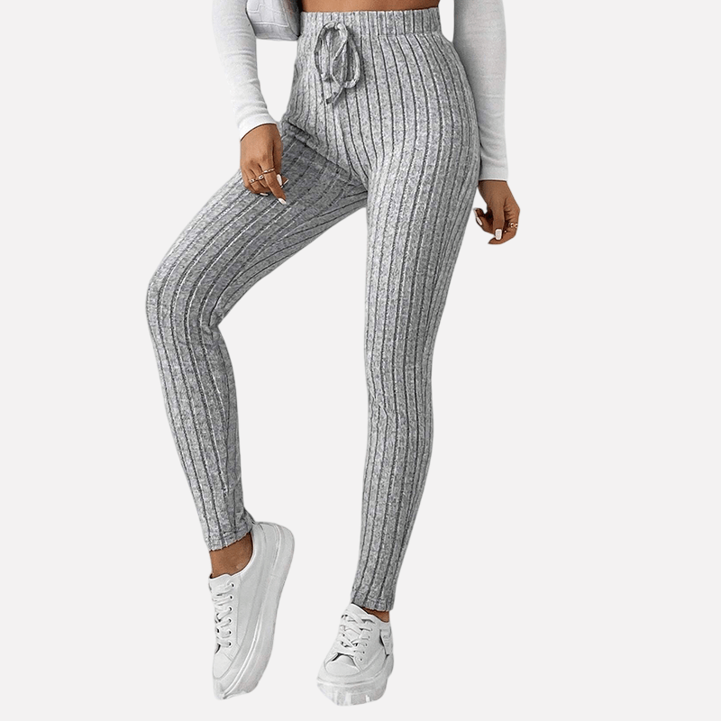 European and American fashionable and simple knitted casual pants tight fitting and leg slimming pants - Ramm Clothing Ink