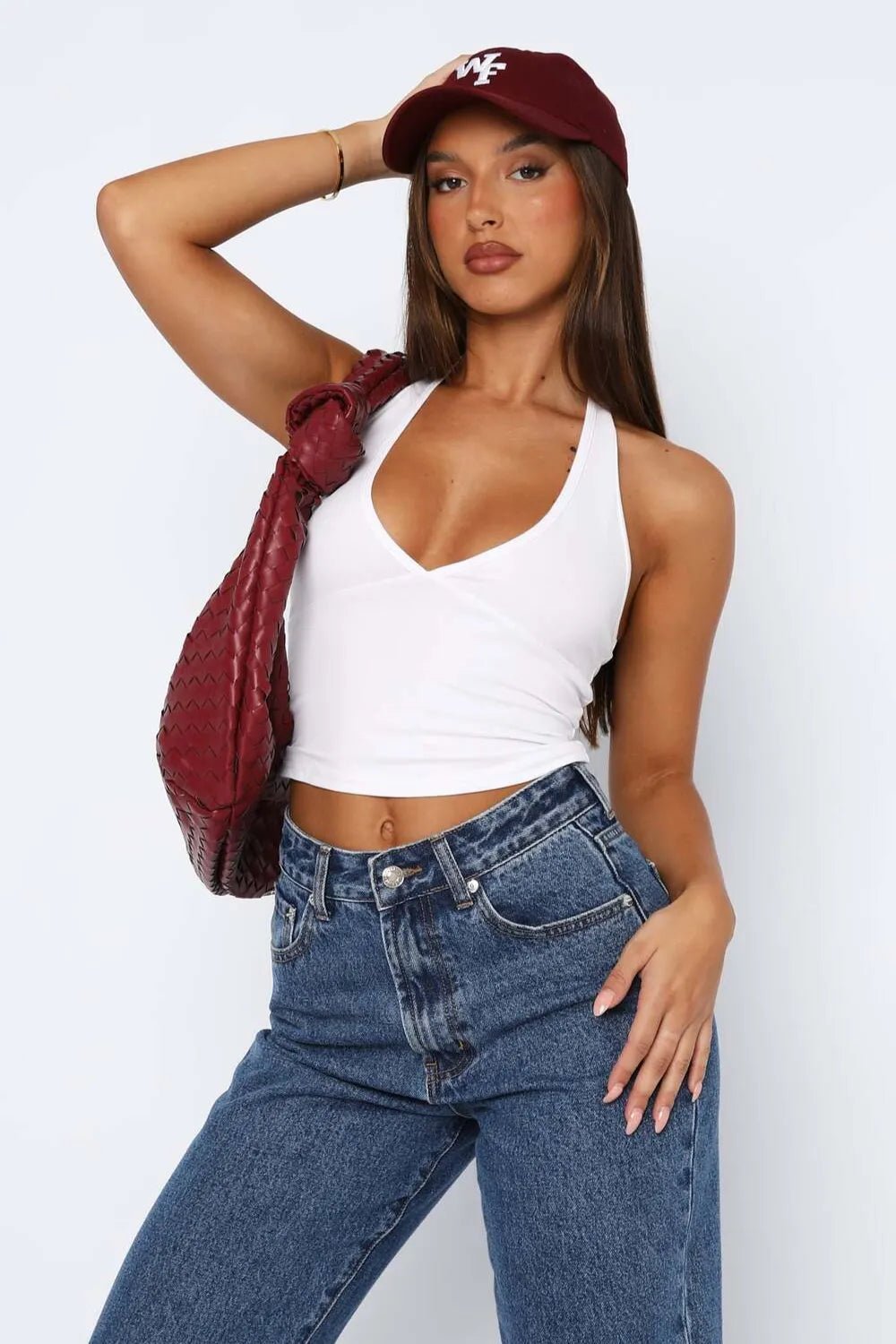 Halter Neck Cropped Cami - Ramm Clothing Ink