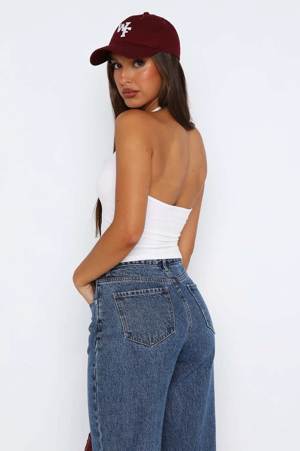 Halter Neck Cropped Cami - Ramm Clothing Ink