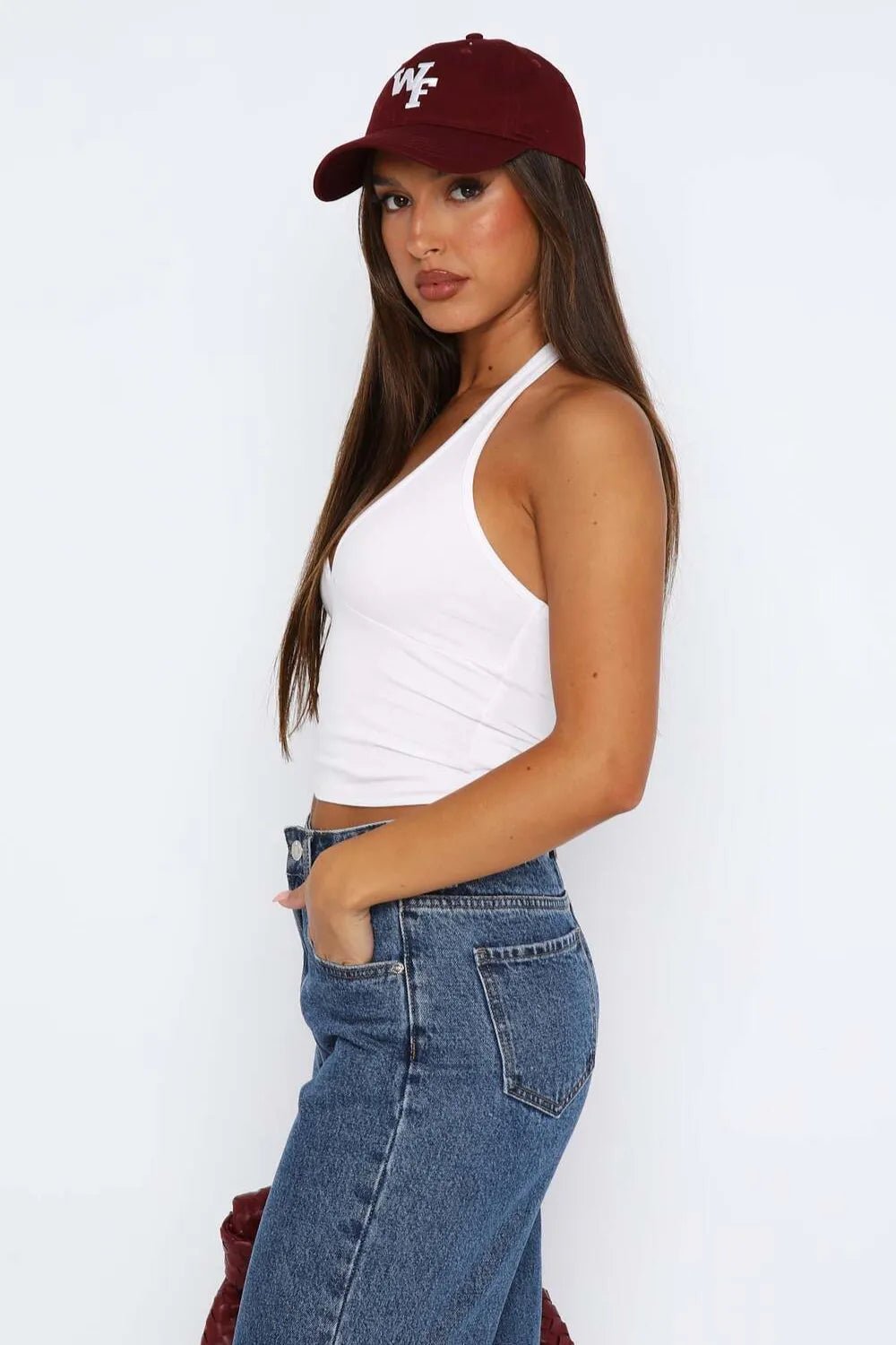 Halter Neck Cropped Cami - Ramm Clothing Ink