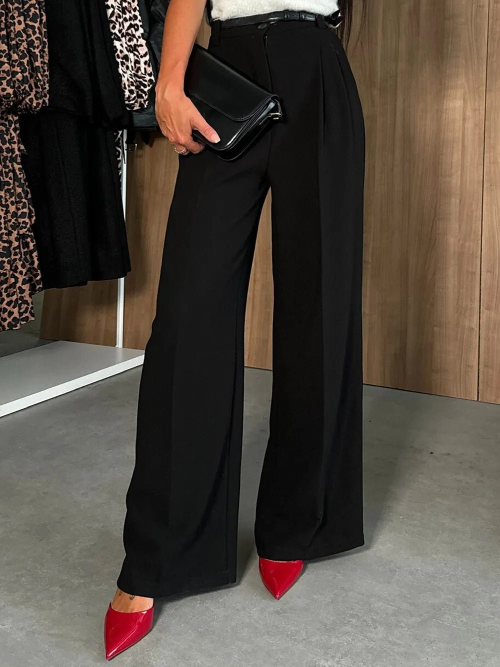 High Waist Wide Leg Pants - Ramm Clothing Ink