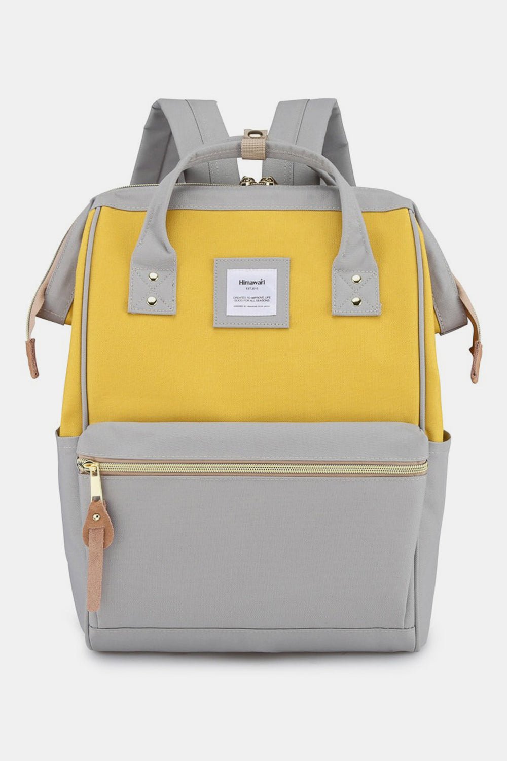 Himawari Waterproof Canvas Backpack Bag with Side Pockets - Ramm Clothing Ink