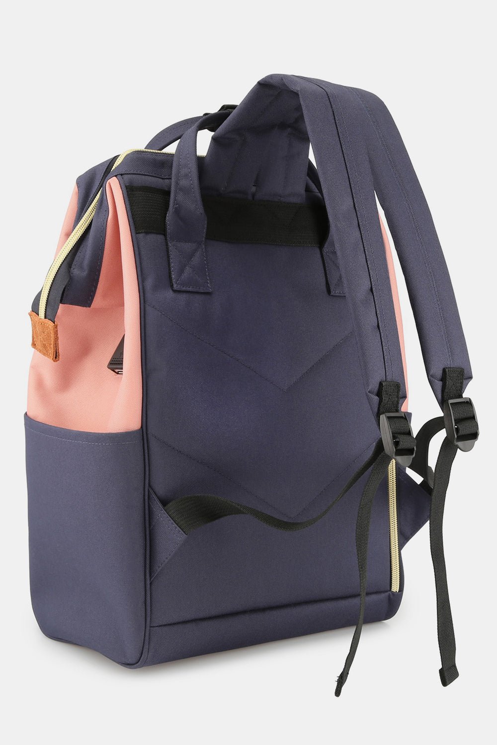 Himawari Waterproof Canvas Backpack Bag with Side Pockets - Ramm Clothing Ink