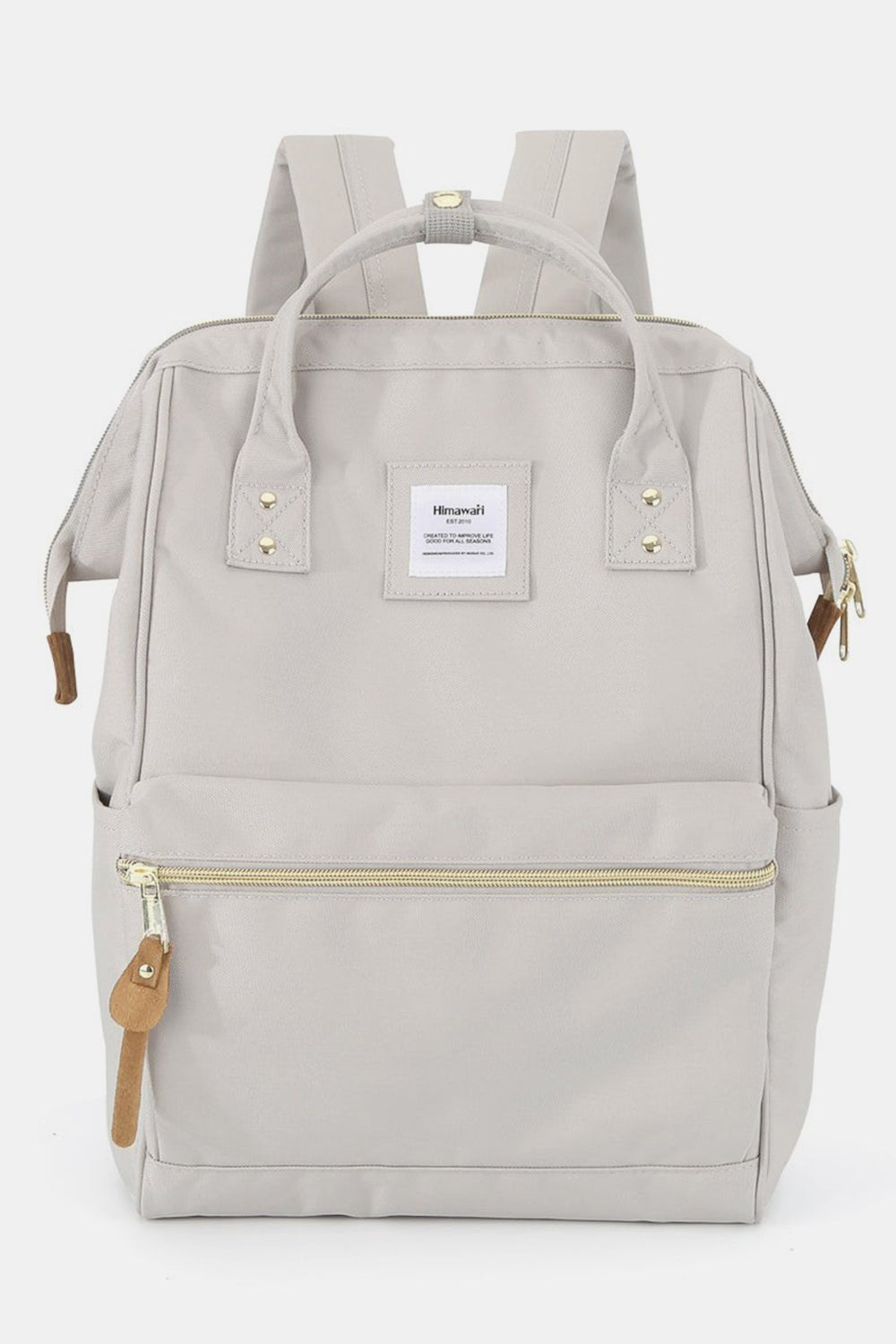Himawari Waterproof Canvas Backpack Bag with Side Pockets - Ramm Clothing Ink