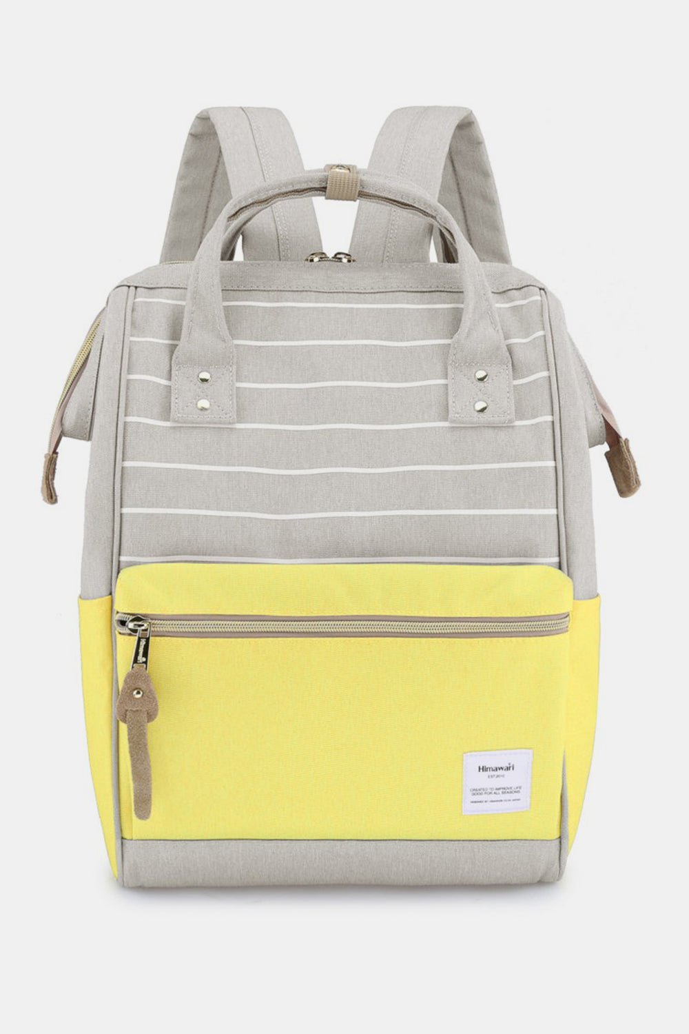 Himawari Waterproof Canvas Backpack Bag with Side Pockets - Ramm Clothing Ink