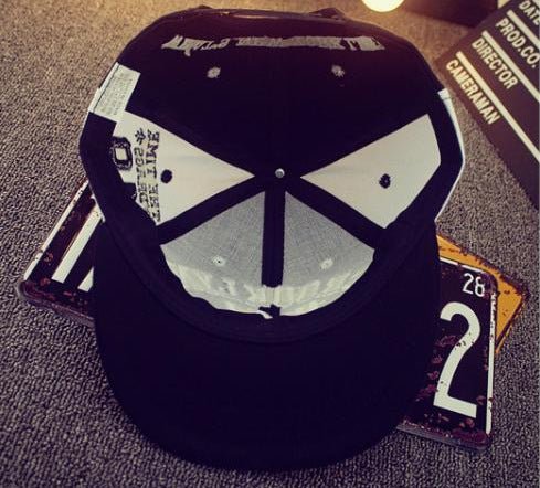 Hip Hop Hat Black And White Elements 1947 Letters Peaked Cap - Ramm Clothing Ink