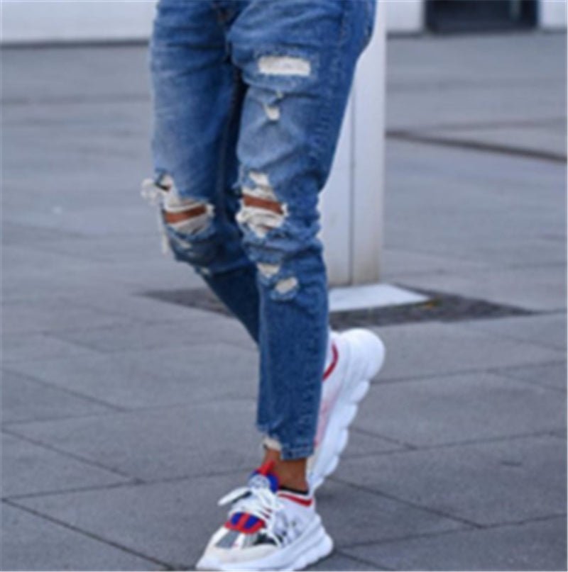 Hole men''s jeans - Ramm Clothing Ink