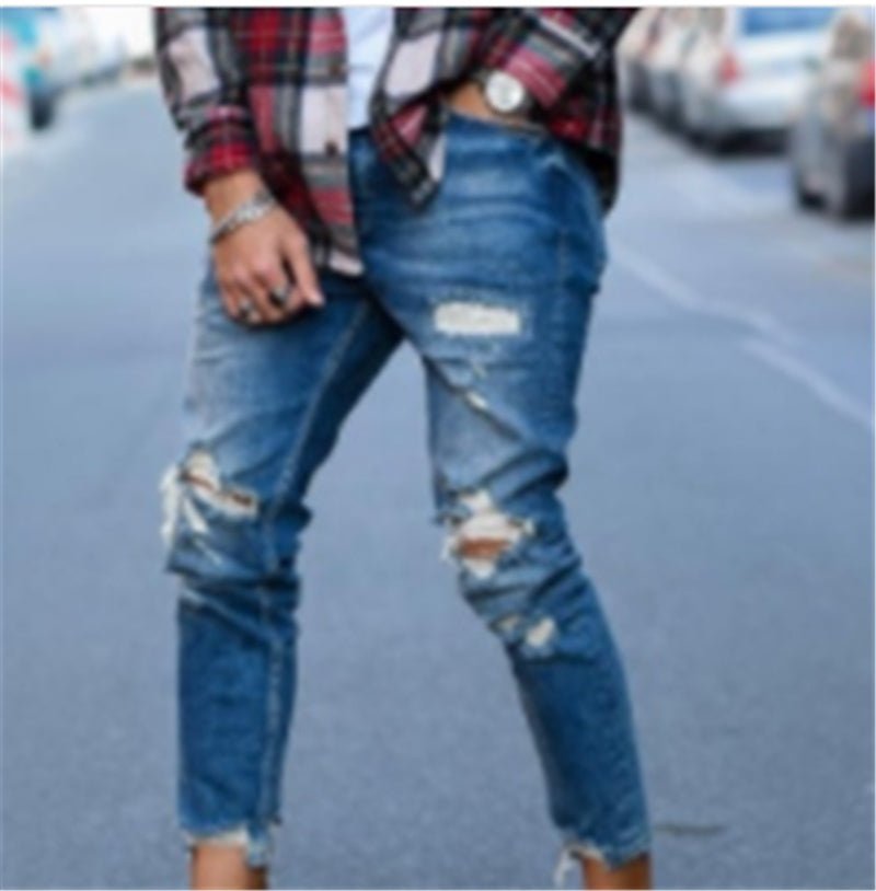 Hole men''s jeans - Ramm Clothing Ink