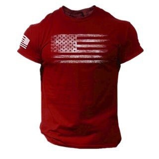Men's 3D Printed American Flag T-shirt - Ramm Clothing Ink
