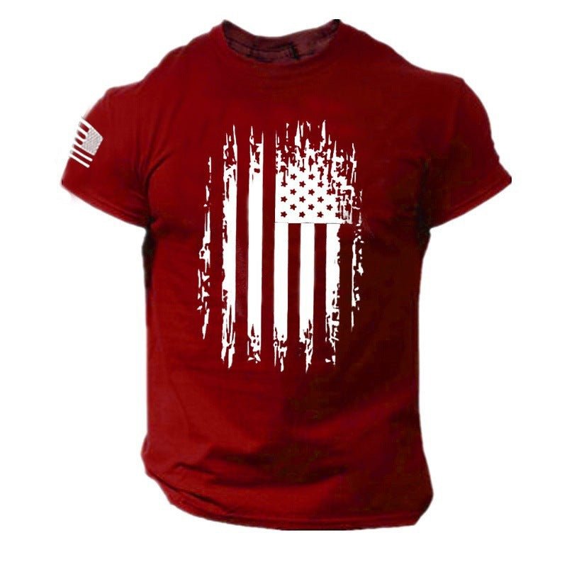 Men's 3D Printed American Flag T-shirt - Ramm Clothing Ink