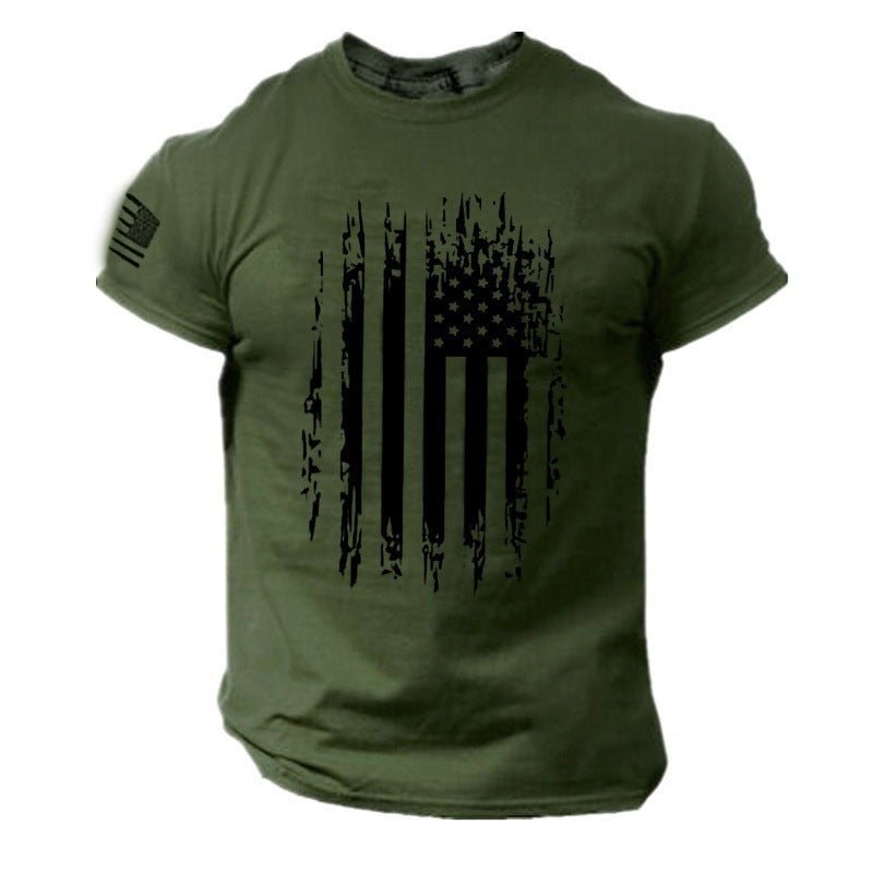 Men's 3D Printed American Flag T-shirt - Ramm Clothing Ink