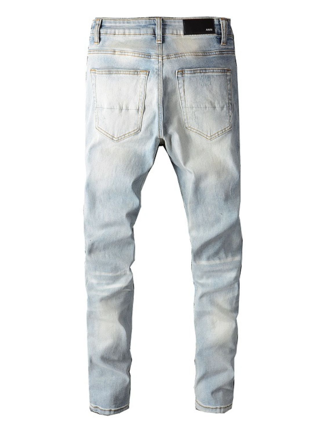 Men's Distressed Jeans with Pockets - Ramm Clothing Ink
