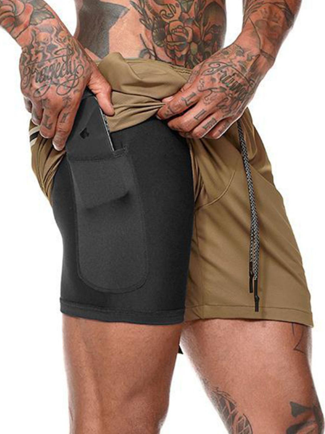 Men's Drawstring Active Shorts - Ramm Clothing Ink