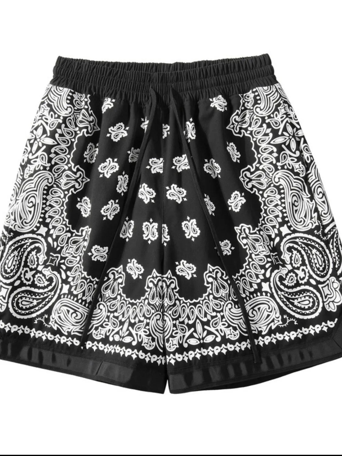Men's Drawstring Printed Shorts with Pockets - Ramm Clothing Ink