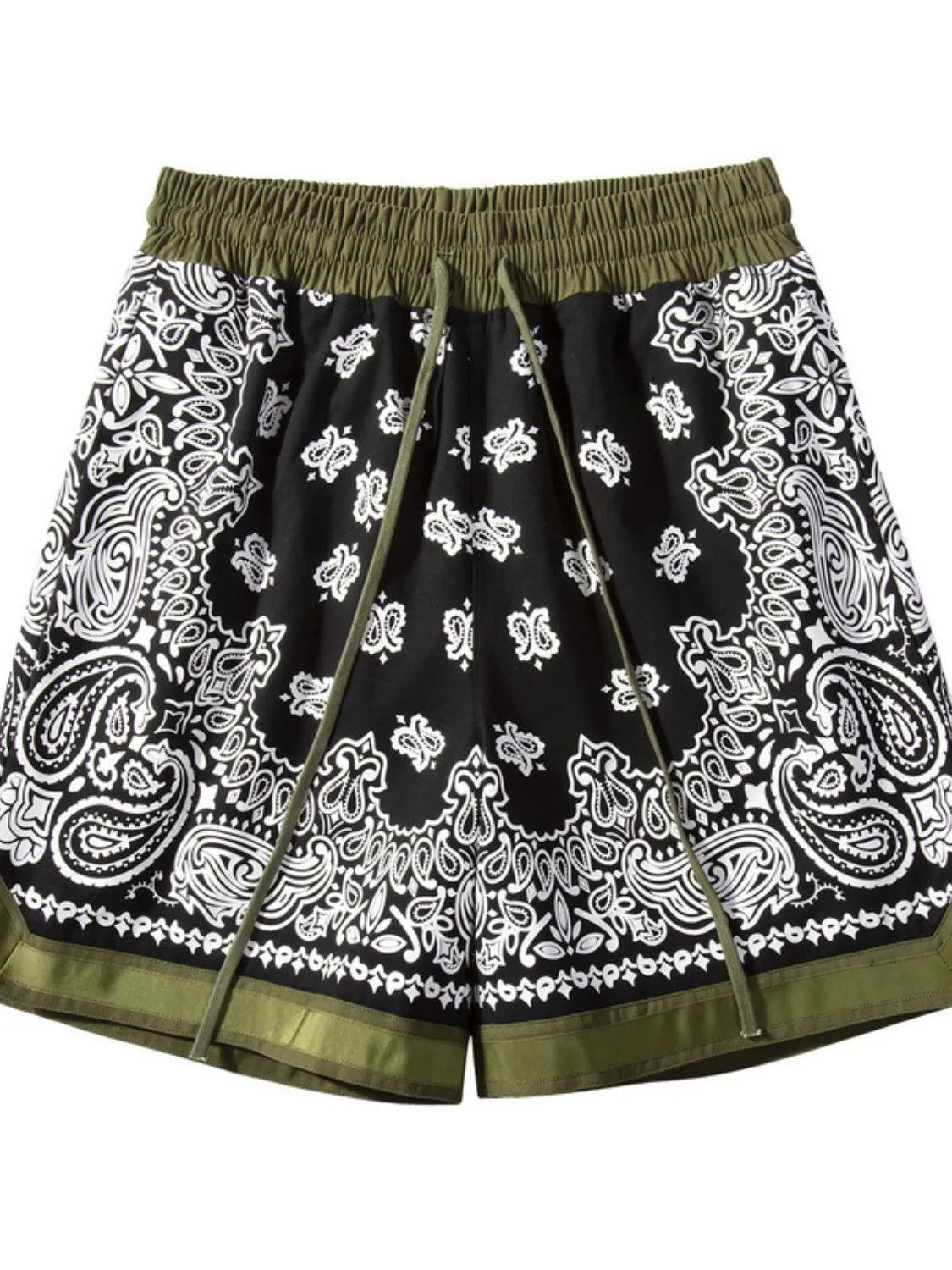 Men's Drawstring Printed Shorts with Pockets - Ramm Clothing Ink