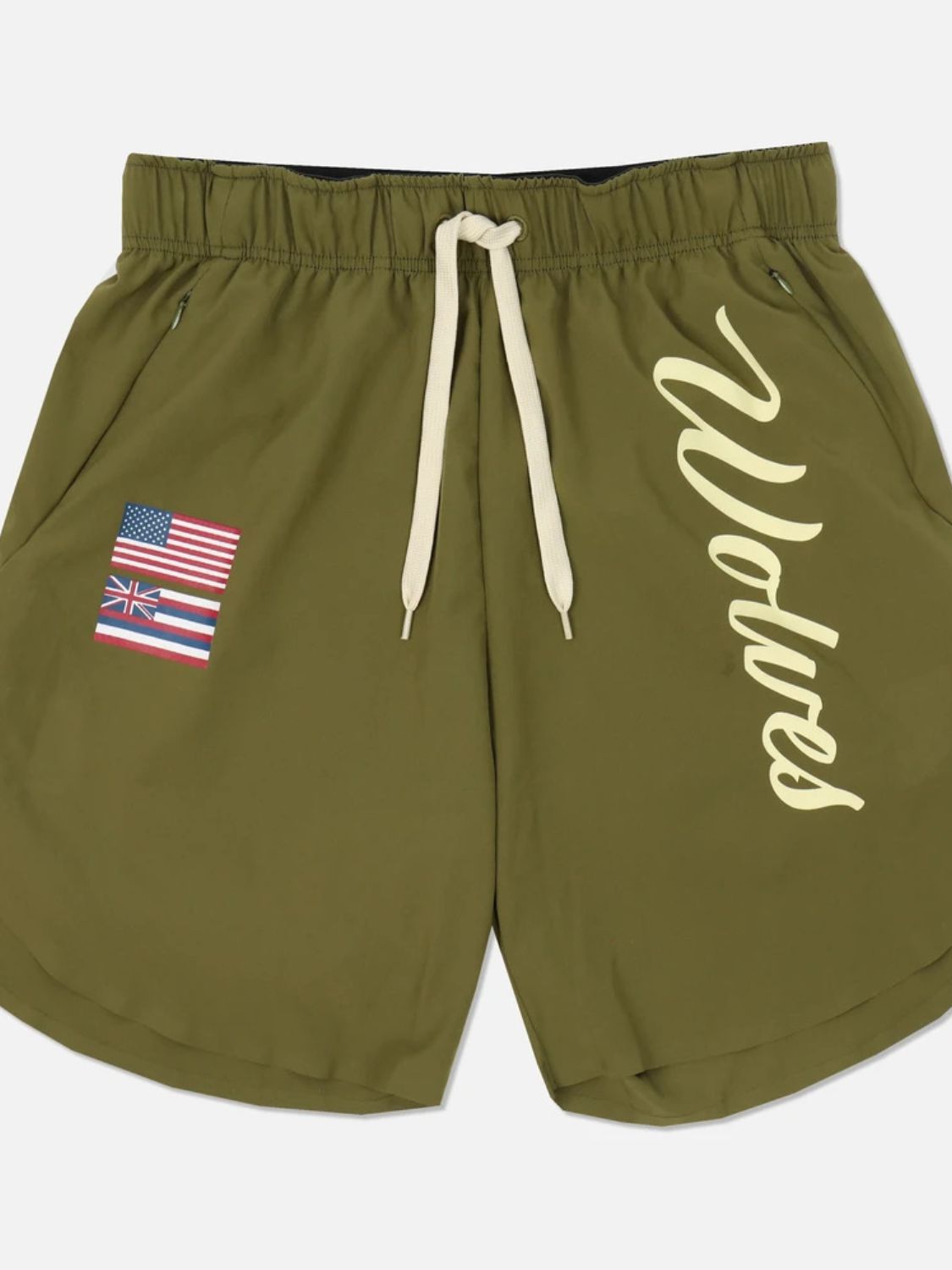 Men's Drawstring US Flag Active Shorts - Ramm Clothing Ink
