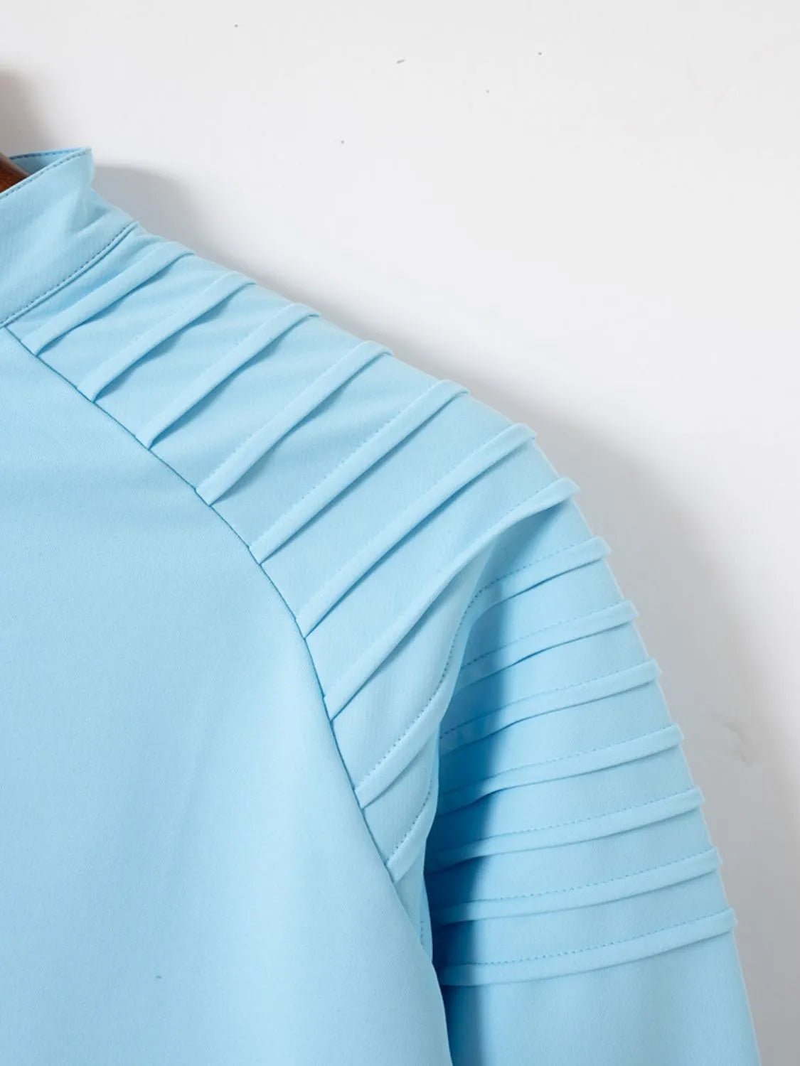Men's Full Size Quarter Zip Long Sleeve Polo Plus Size - Ramm Clothing Ink