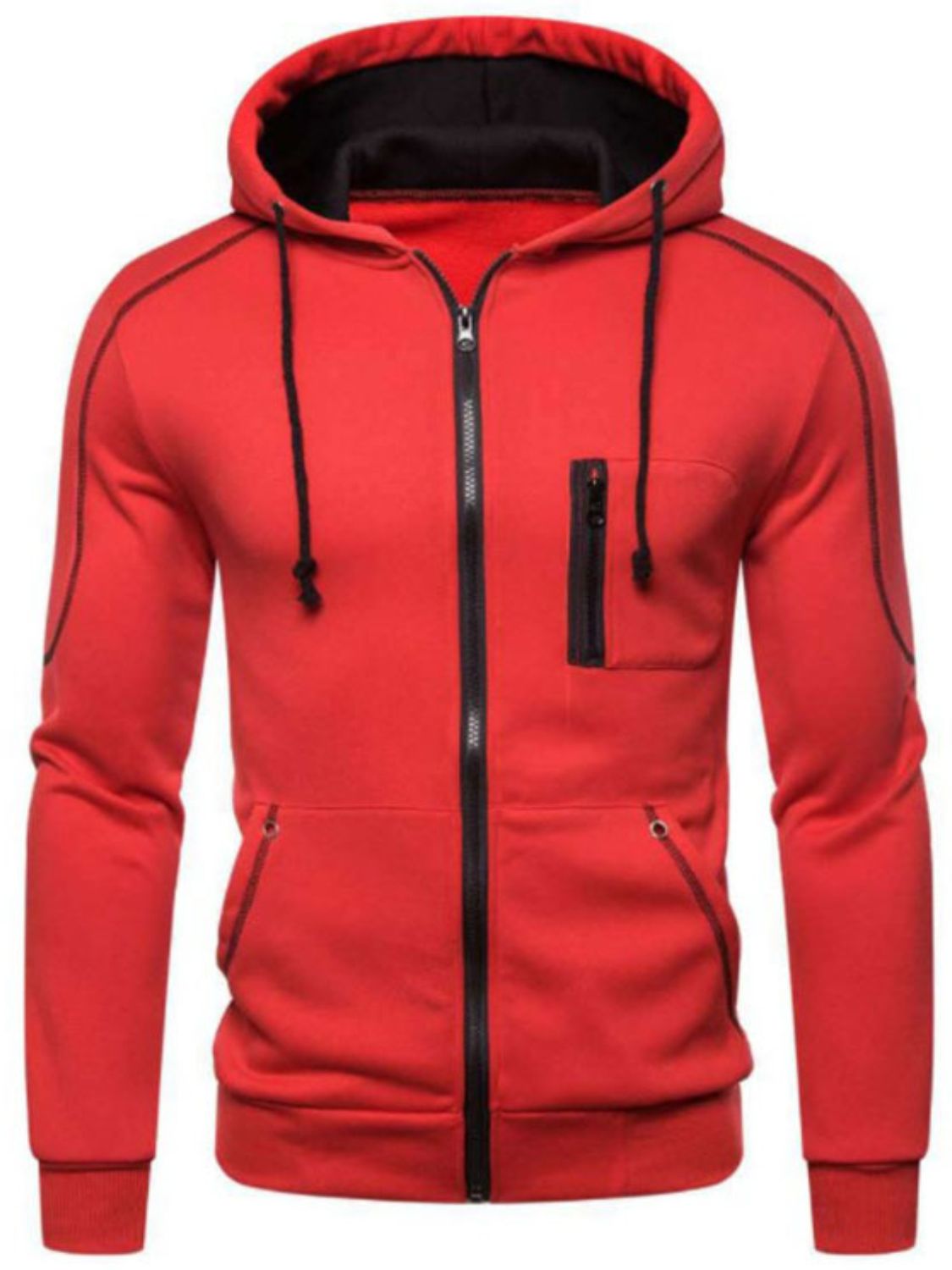 Men's Full Size Zip Up Long Sleeve Hoodie and Pants Set Plus Size - Ramm Clothing Ink