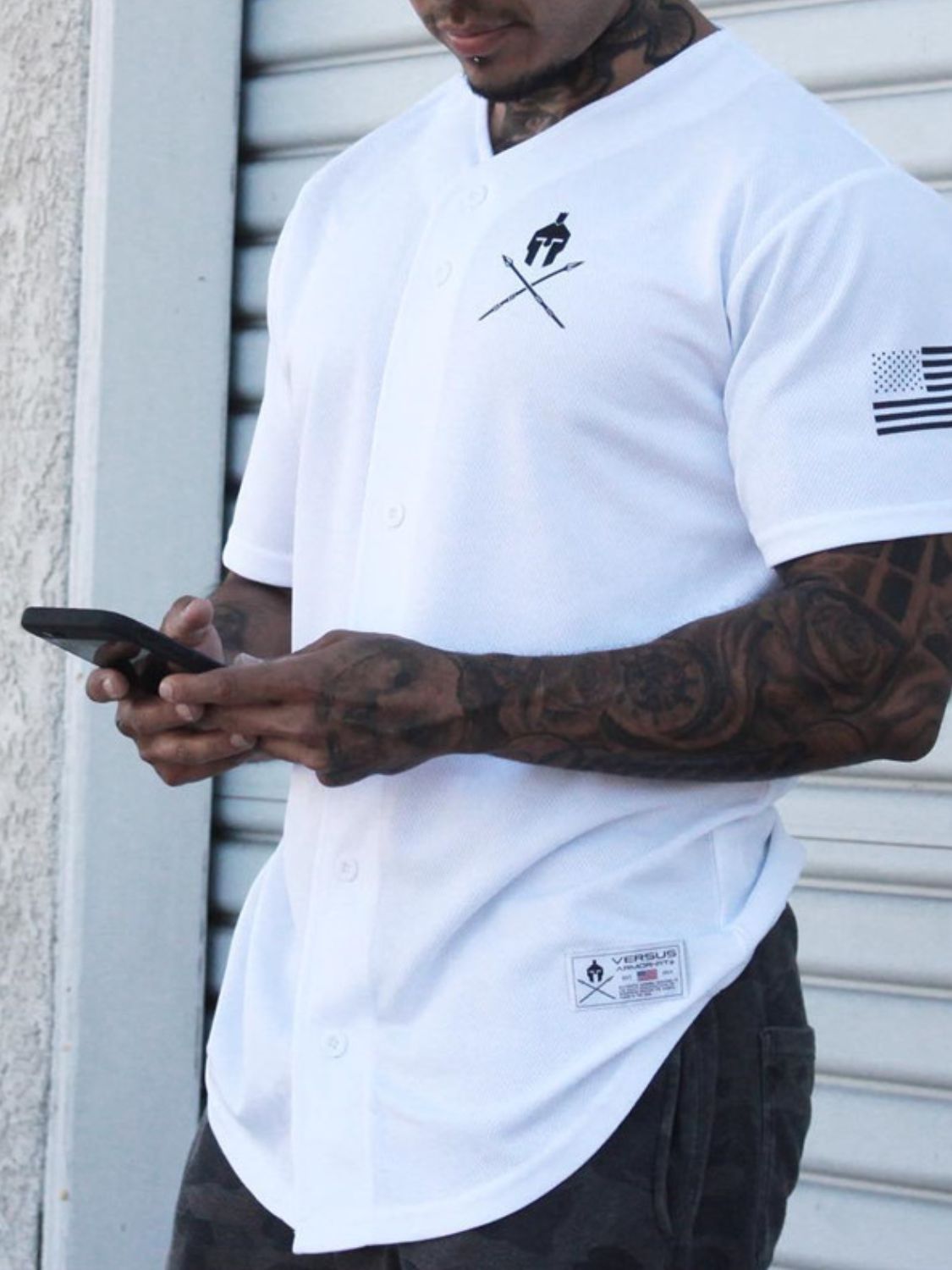 Men's Graphic Button Down Short Sleeve Top - Ramm Clothing Ink