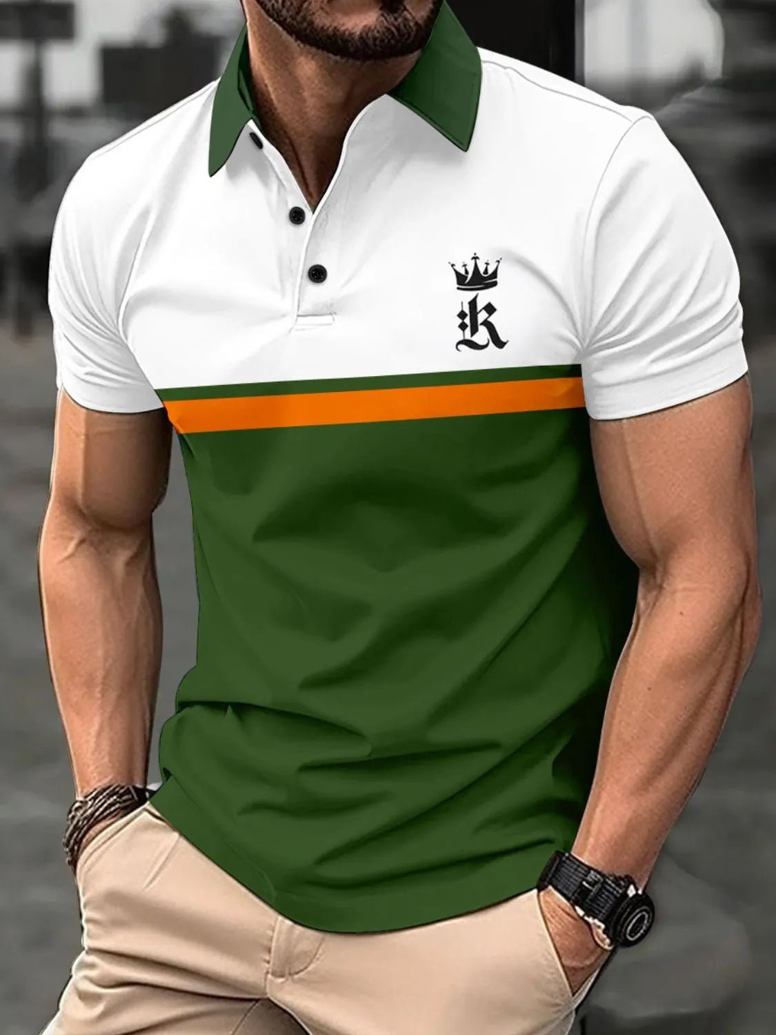 Men's Plus Size Collared Neck Short Sleeve Polo - Ramm Clothing Ink
