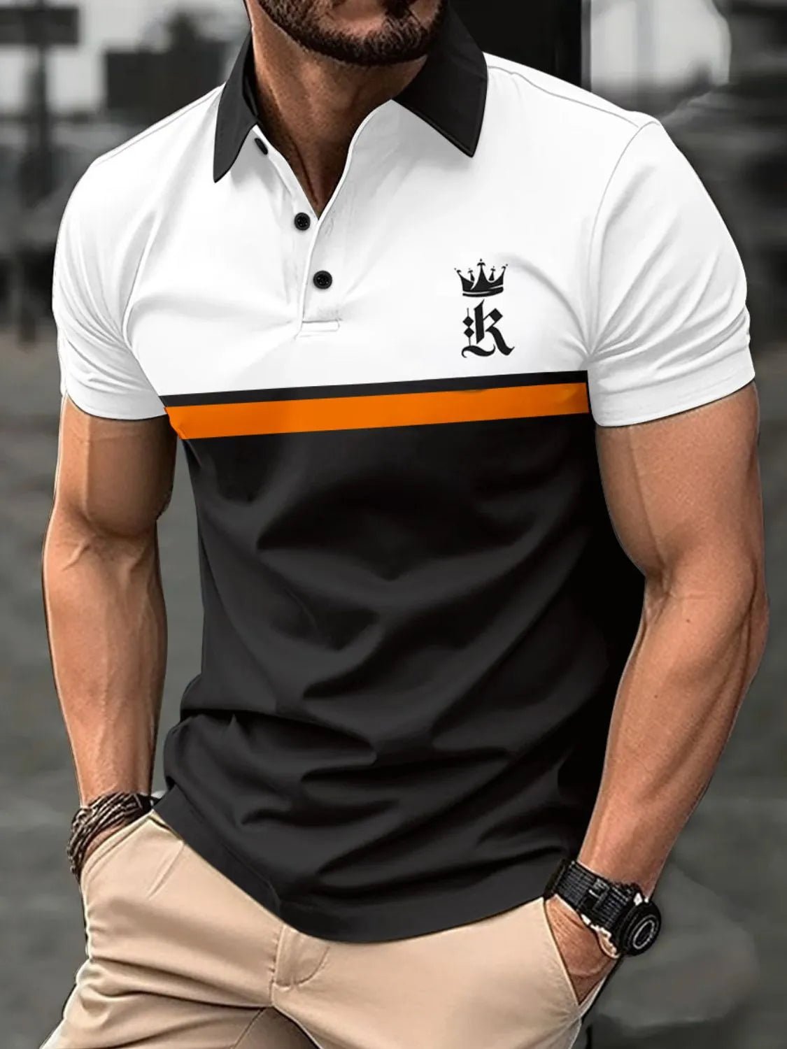 Men's Plus Size Collared Neck Short Sleeve Polo - Ramm Clothing Ink