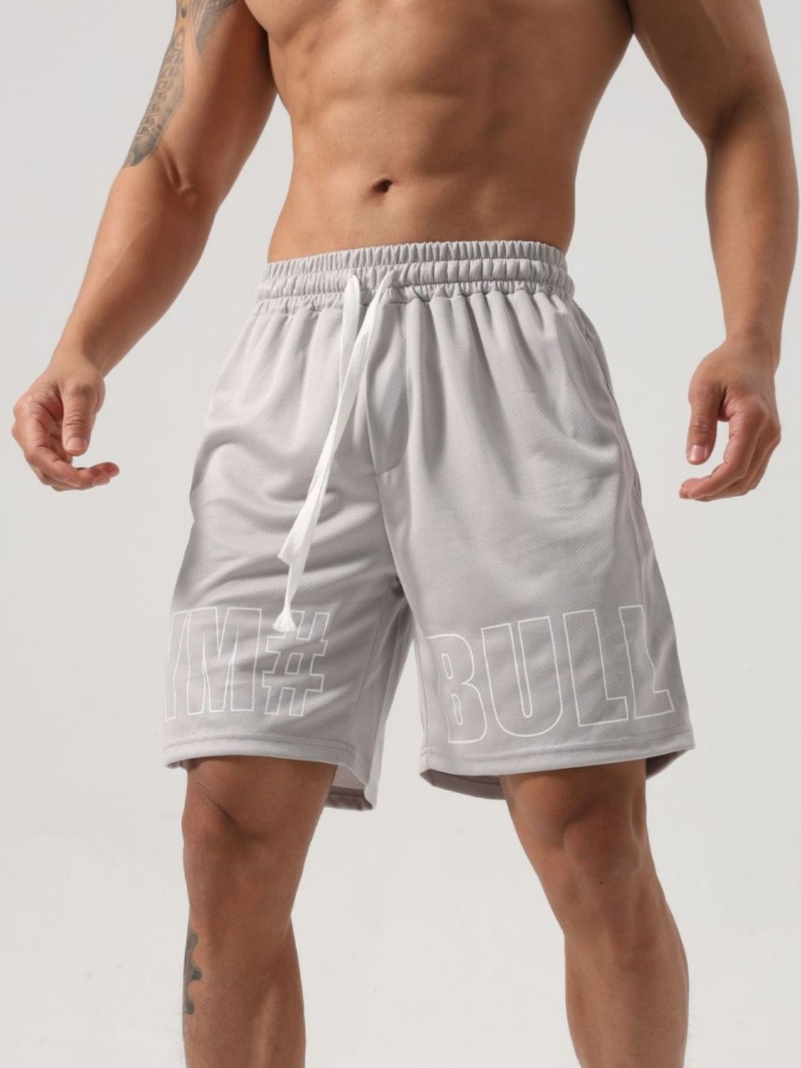 Men's Plus Size Letter Drawstring Shorts - Ramm Clothing Ink